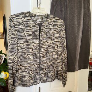 Adrianna Pappell Eveningwear Jacket and Skirt Silk Lining Size 12